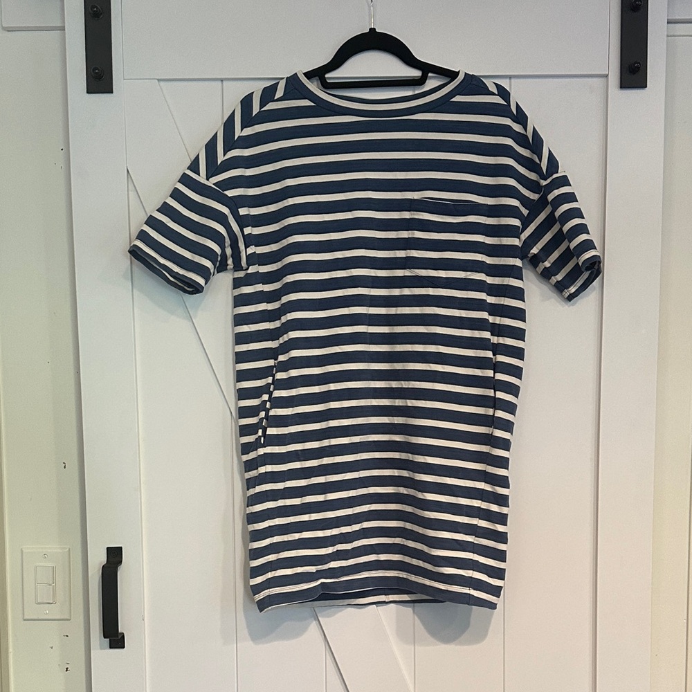 Classic Navy and White Striped Dress